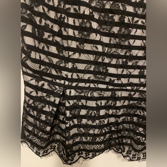 Striped Lace Peplum Top - Picture 4 of 7